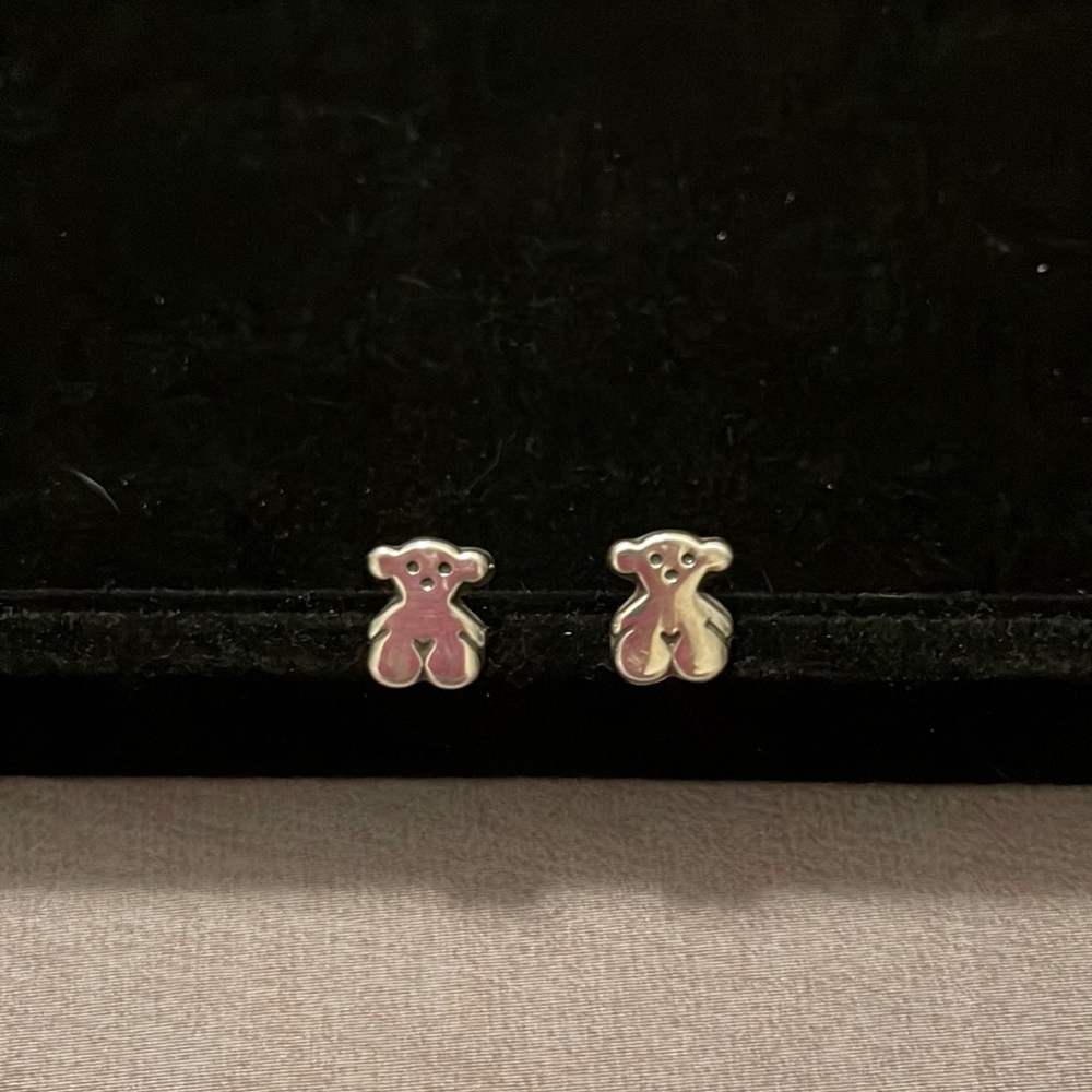 PERUVIAN Sterling silver Bear earrings 🌟